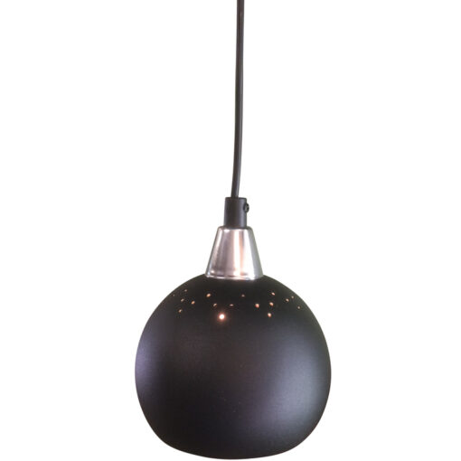 Fönsterlampa Klotet Svart Perforerad. Eklunds Metall