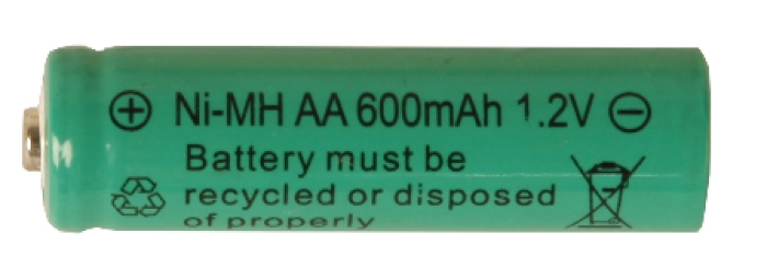 Batteri AA 1,2V Ni-mh 600 mAh Uppladdningsbart