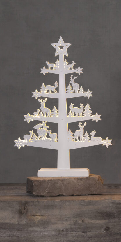 Bordsdekoration Fauna Vit. 47 cm