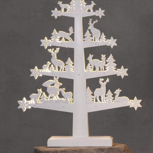 Bordsdekoration Fauna Vit. 47 cm