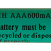 Batteri AAA 1,2V Ni-mh 600 mAh Uppladdningsbart