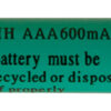 Batteri AAA 1,2V Ni-mh 600 mAh Uppladdningsbart
