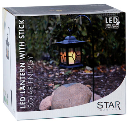 Solenergi Svart Lykta LED