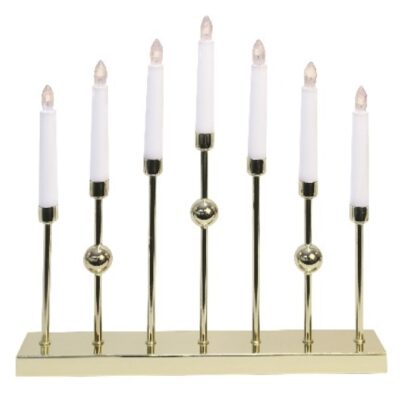 Metalljusstake Gustav 7-Ljus Mässing