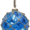 Marin Glasboll Fiskekula med ljusslinga. 12 cm. Blå