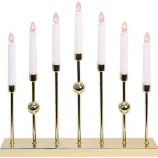 Metalljusstake Gustav 7-Ljus Mässing