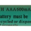 Batteri AAA 1,2V Ni-mh 600 mAh Uppladdningsbart