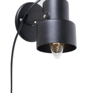 Vägglampa Eivor Svart Struktur. Eklunds Metall