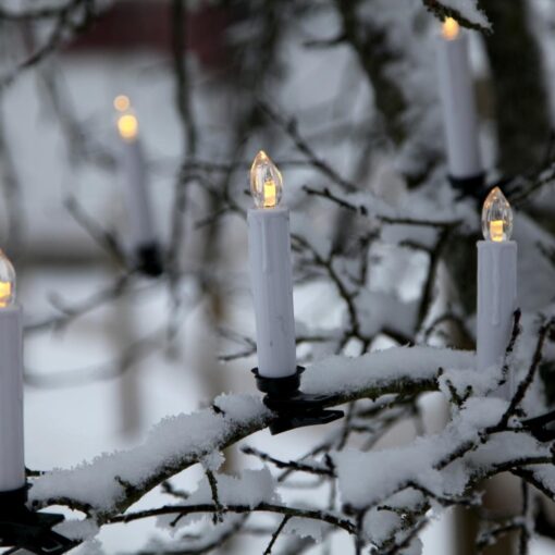 Julgransbelysning Inomhus LED Klar Vit Vaxljus 10L