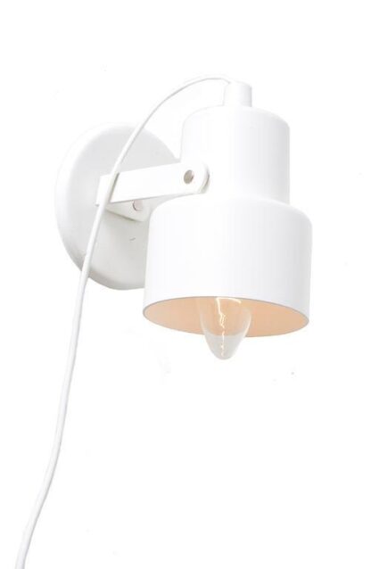 Vägglampa Eivor Blankvit Slät. Eklunds Metall