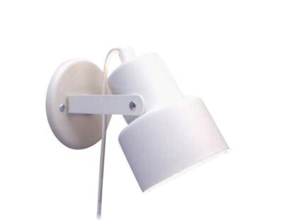 Vägglampa Eivor Mattvit Struktur. Eklunds Metall