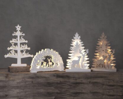 Bordsdekoration Fauna Candlestick Vit