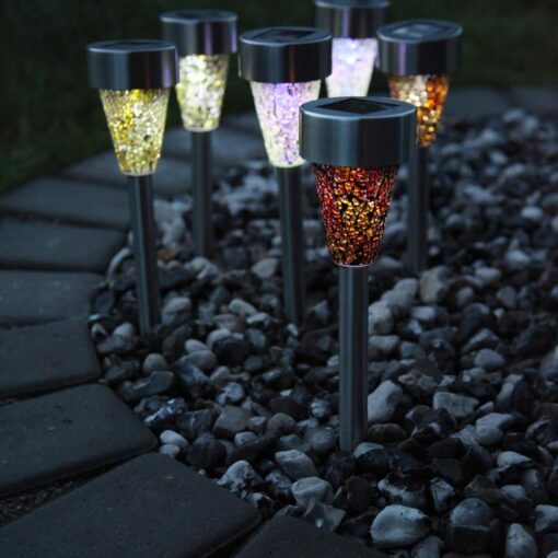 Solcellsbelysning Mosaik Rostfri. 1-Pack