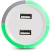 Rund Säkerhetstimer med USB 3,4A Vit