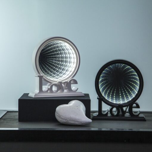 BORDSDEKORATION MIRROR LIGHT SVART
