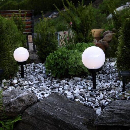 Solenergi Trädgårdsklot 15 cm. LED