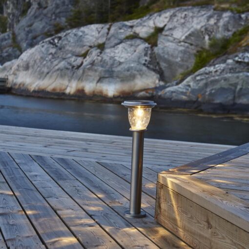 Solcells-pollare Solenergi Nice Rostfritt Stål 60 Lumen.