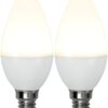 Kronljuslampa LED. 2-Pack. E14. 3W. 3000K
