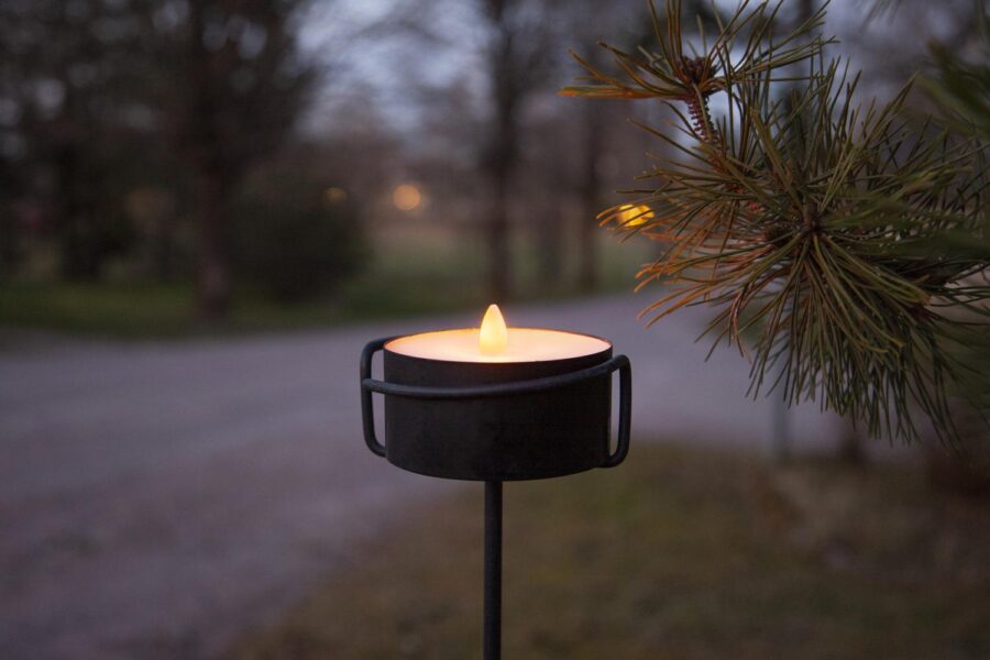 Led Ljus Torch Candle Marschall Svart