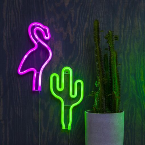 Hängande dekoration Neonlight Kaktus