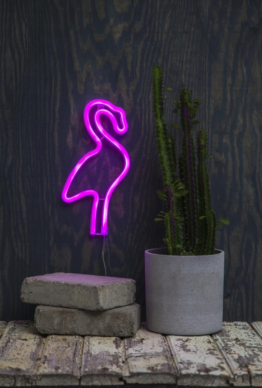 Hängande dekoration Neonlight Flamingo