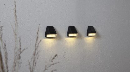 Solcellslykta Vägglykta 3-Pack Wallis Mini