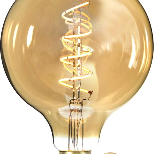 LED-LAMPA E27 G125 DECOLED SPIRAL AMBER