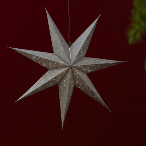 Adventsstjärna Decorus Silvergrå