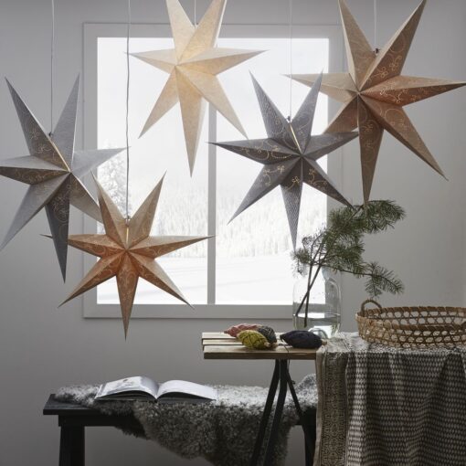 Adventsstjärna Decorus Silvergrå