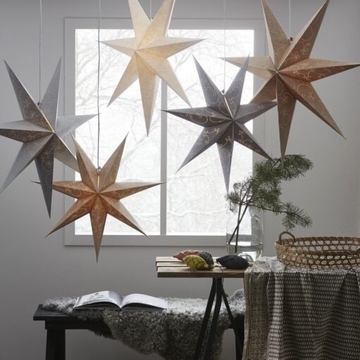 Adventsstjärna Decorus Silvergrå