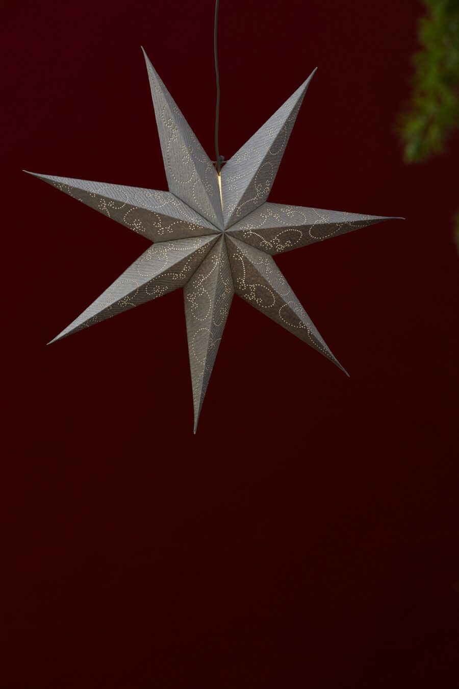 Adventsstjärna Decorus Silvergrå