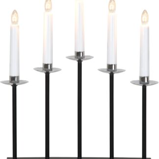 Ljusstake Greta Svart/Krom