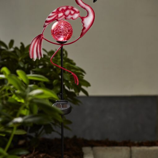Solcellsdekoration Flamingo 80cm