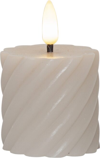 LED BLOCKLJUS FLAMME SWIRL 2-Pack Beige