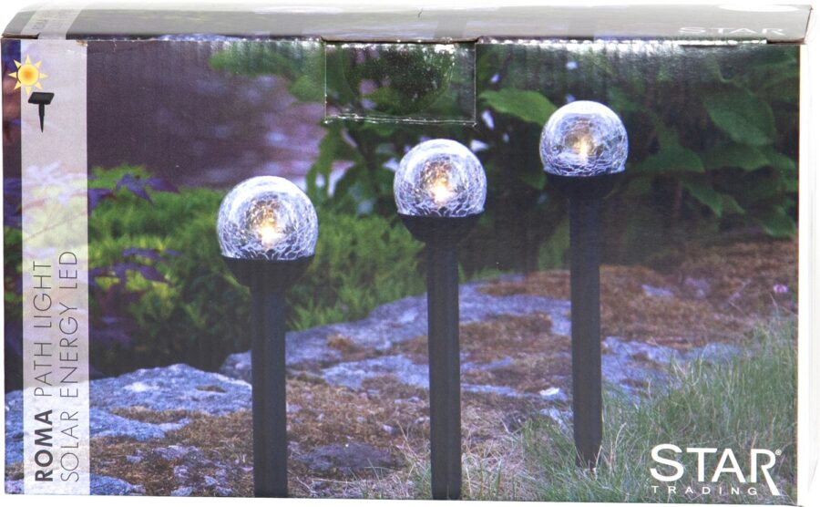 Solcellspollare Roma 3-Pack