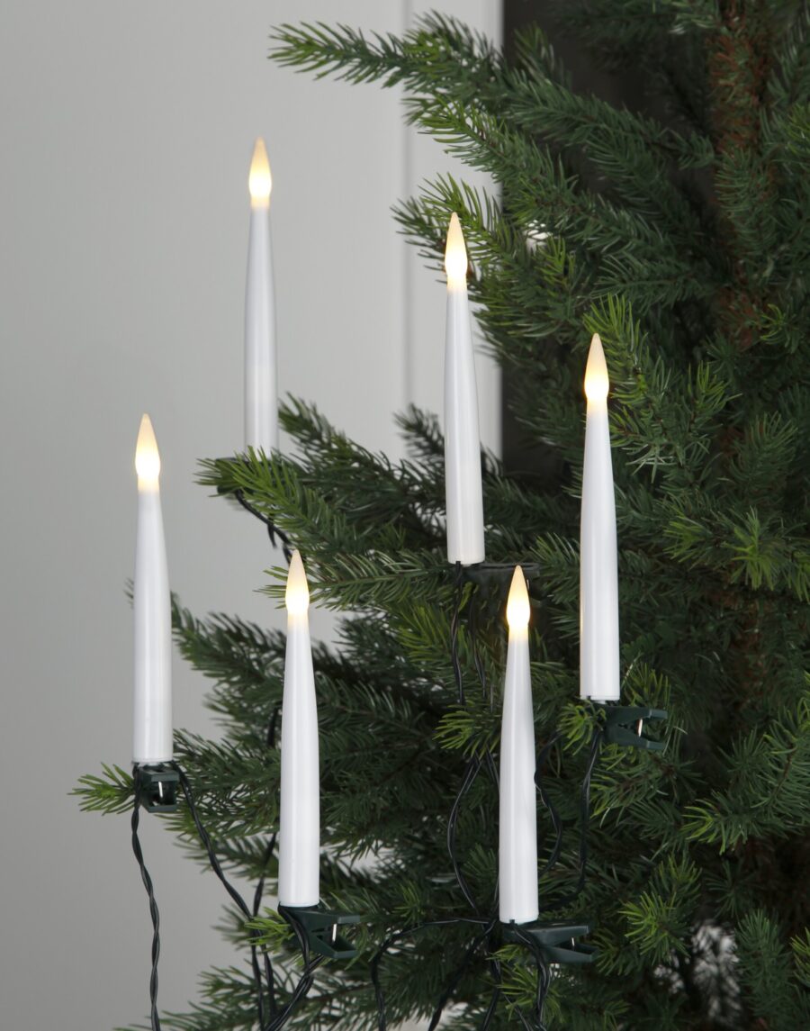 Julgransbelysning Inomhus LED Klar Vit Vaxljus 10L