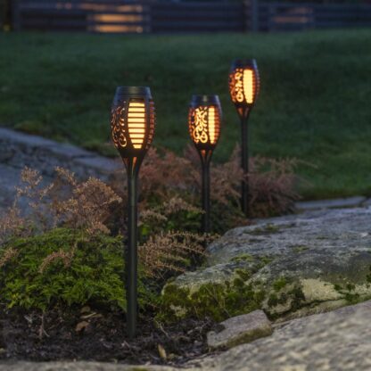 SOLCELLSPOLLARE 3-PACK FLAME