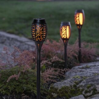 SOLCELLSPOLLARE 3-PACK FLAME