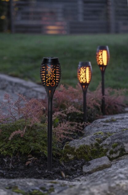 SOLCELLSPOLLARE 3-PACK FLAME