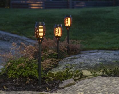 SOLCELLSPOLLARE 3-PACK FLAME
