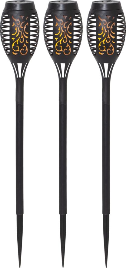 SOLCELLSPOLLARE 3-PACK FLAME