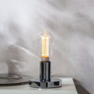 Glans Lampfot E 27 Chrome